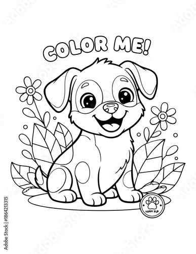 Adorable Puppy Coloring Pages – Cute Dogs for All Ages
