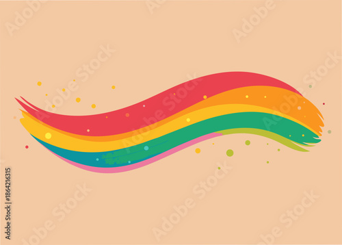 Vibrant rainbow swirl