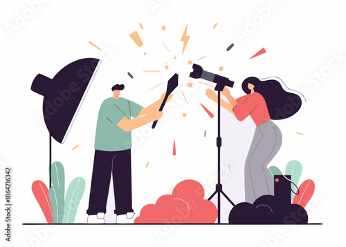 Photography session in progress