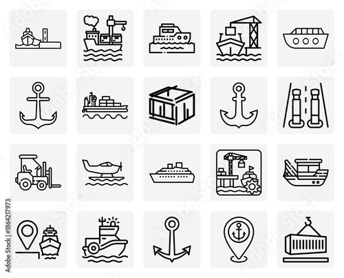 Harbor Logistics And Cargo Handling – Dock Workers, Forklifts, And Crates For Shipping And Supply Chain Visuals