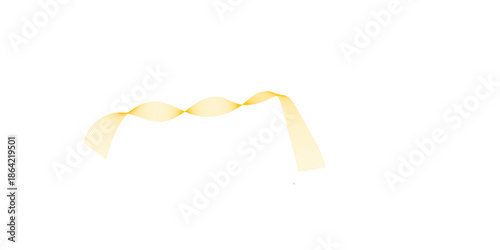 Pasta served on a white background accompanied by a golden satin ribbon and red heart decoration for a festive Christmas holiday celebration gift or anniversary card design isolated on white