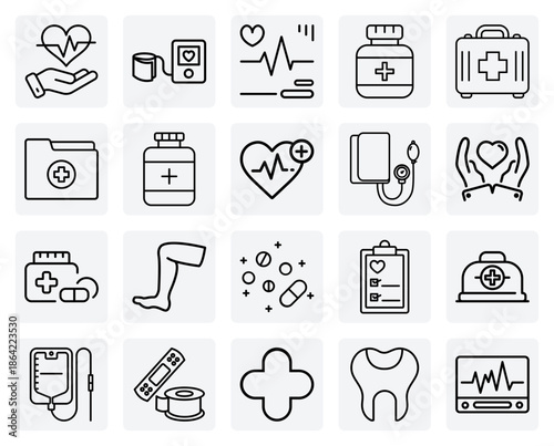 Medical Diagnostics And Treatment – Blood Pressure, Patient Records, And Medication For Hospital And Clinic Websites