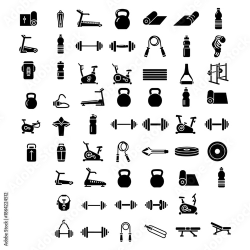 gyms equipment silhouette pack