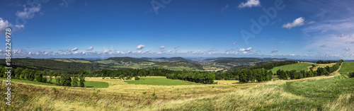 Tableau sur toile Blick vom Ellenbogen auf die Hochrhön in Deutschland