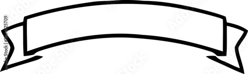 Ribbon banner icon, Ribbon banner, decorative silhouette icon, ribbons sign style. Web icon kit of text banner tapes, Vector illustration !