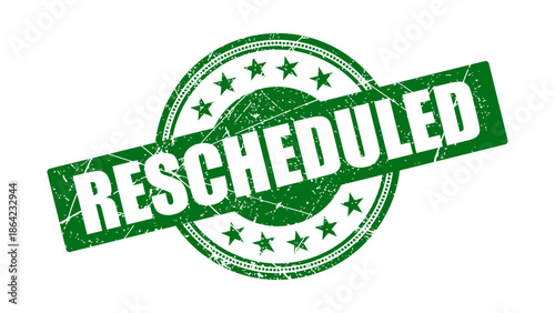 Rescheduled stamp with grunge texture