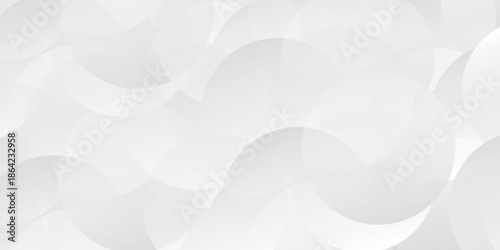 Abstract background with gray circle. White and grey abstract modern transparency circle presentation background. Vector circles template vector design. Object web design. Round shape. Minimal poster