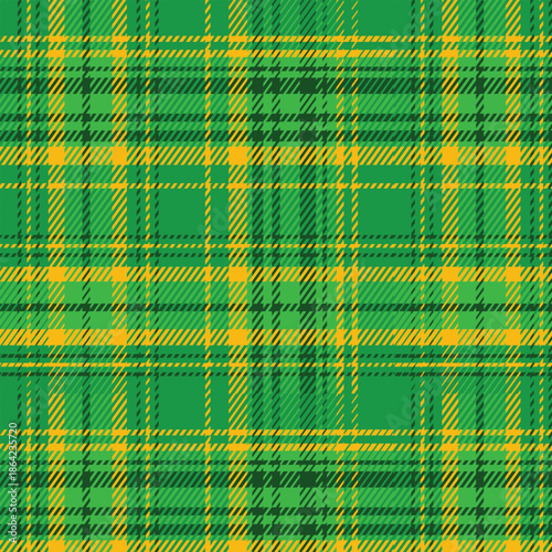 White Gold Green Scottish Tartan Plaid Seamless Pattern for Textile Fabric Designs