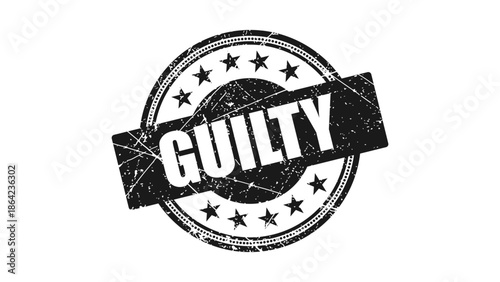 Guilty stamp with grunge texture