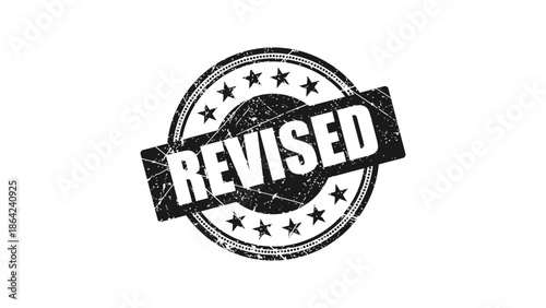 Revised stamp with grunge texture