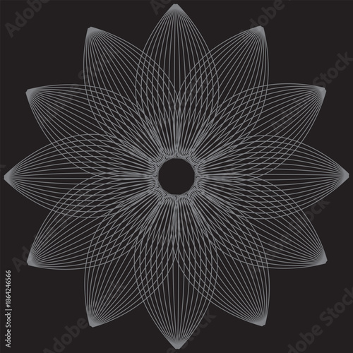 Abstract Black and White Spiral Background