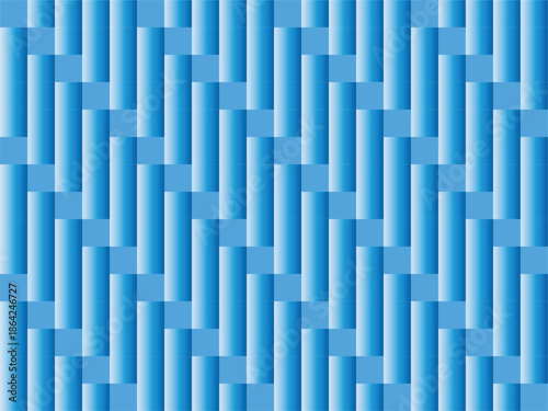 Abstract blue vertical stripes background with 3D gradient texture, modern geometric design