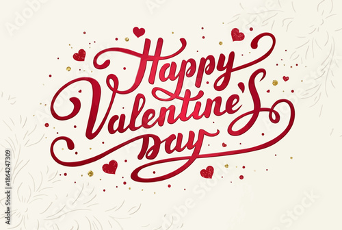 Happy valentine's day isolated on white background, Vector, illustration