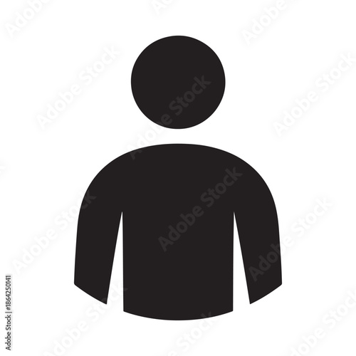 Simple black silhouette of a person icon