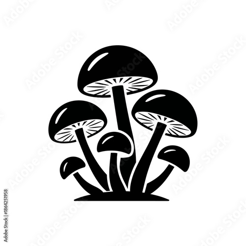 Mushroom Cluster Illustration