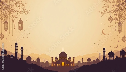 ramadan kareem style editable template background minimalist and islamic style eid mubarak iftar party