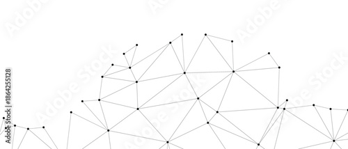 Abstract Digital Network Connection Geometric Technology Structure with vector illustration