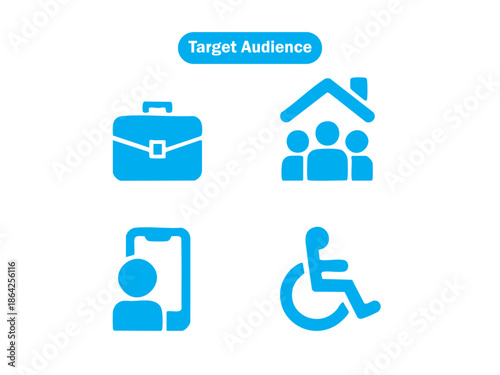 modern target audience and customer segmentation vector icon for marketing strategy and consumer behavior concept