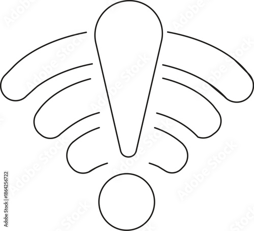 Wifi internet connection error outage icon