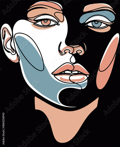 Woman with Multiple Faces.