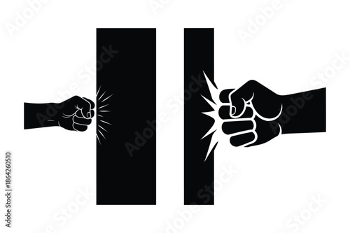 vector illustration of a human hand power