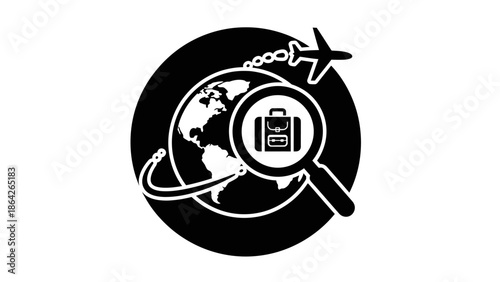 Vector illustration of a black and white abstract background featuring a 3d clock and bomb timer icon set as a business web concept symbol