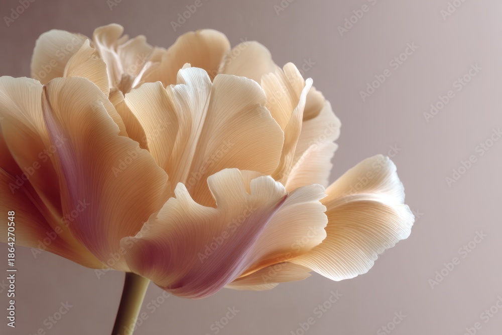 custom made wallpaper toronto digitalFlower with a pink stem and a white petal