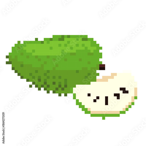 Fotografie Pixel Art Sour Sop - Pixel Boyama Art Sample