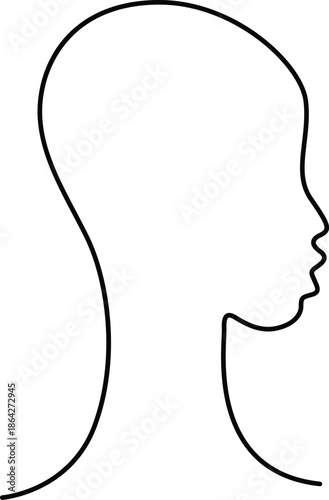 Silhouette of a woman's head and shoulders Vector