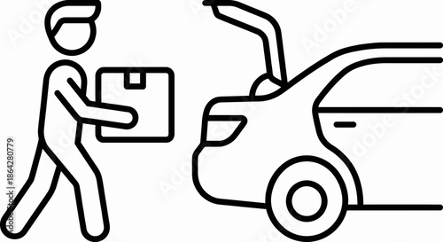 Classic top hat silhouette icon isolated on white background