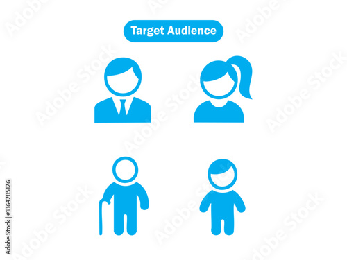 modern target audience and customer segmentation vector icon for marketing strategy and consumer behavior concept
