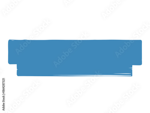 Abstract Blue Rectangular Brushstroke on White Background Artistic Design for Various Purposes