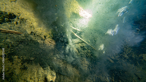 Scuba diving in the lake in UK