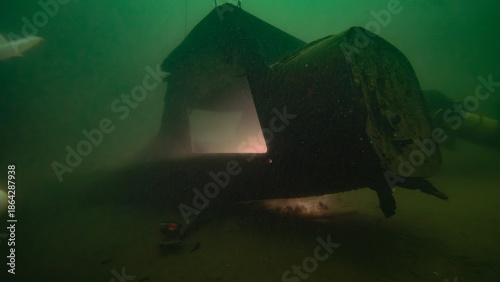Scuba diving in the lake in UK