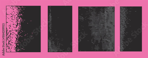 abstract minimalist rectangle composition with speckled textures