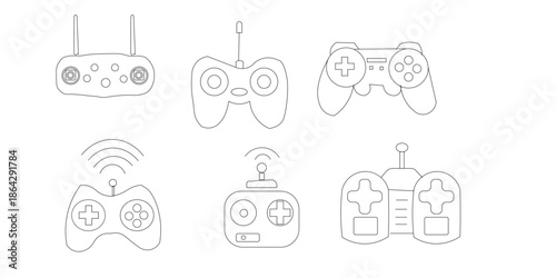 A collection of six blurry line drawings of various objects