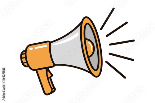 Megaphone bullhorn icon for marketing and announcement