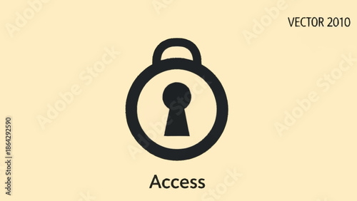 Simple black padlock icon symbolizing secure access control.