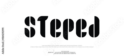 Font alphabet creative modern with red dots, letters A, B, C, D, E, F, G, H, I, J, K, L, M, N, O, P, Q, R, S, T, U, V, W, X, Y, Z and numerals 0, 1, 2, 3, 4, 5, 6, 7, 8, 9, vector illustration 10EPS.