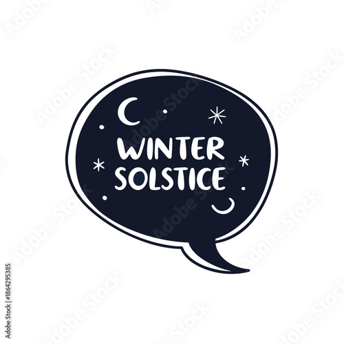 Winter solstice celebration in a starry night sky