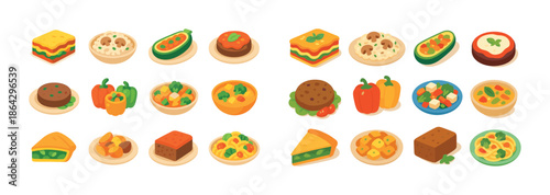 Colorful array of vegan and vegetarian dishes and fresh vegetables