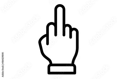 Hand making a peace sign isolated on white background, Vector, illustration