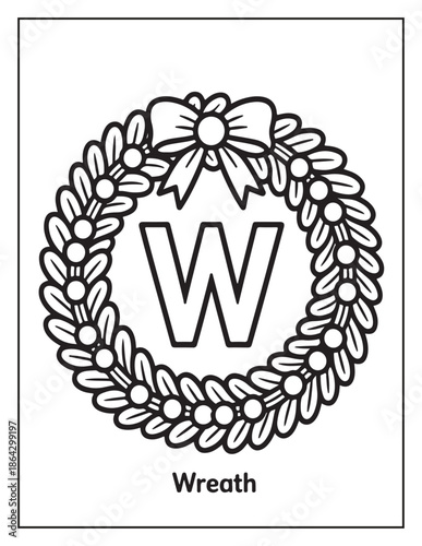 Christmas ABC Coloring Pages