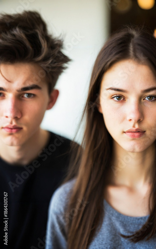 two teenagers looking forwa...