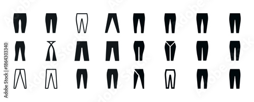 Variety of trouser and pant silhouettes in different styles