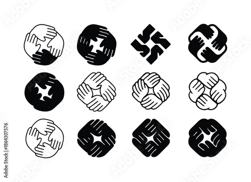 Cultural Unity Logos. cultural unity. Icon set. Set Logo of cult