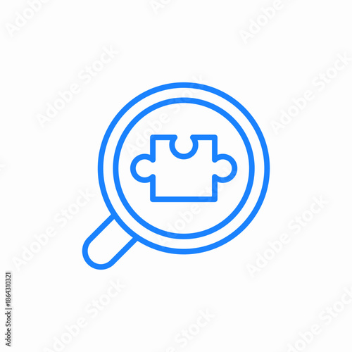 insoect search puzzle icon sign vector