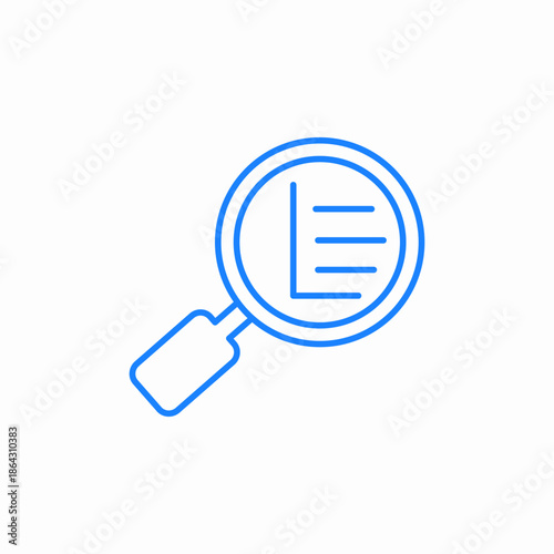 inspect document icon sign vector