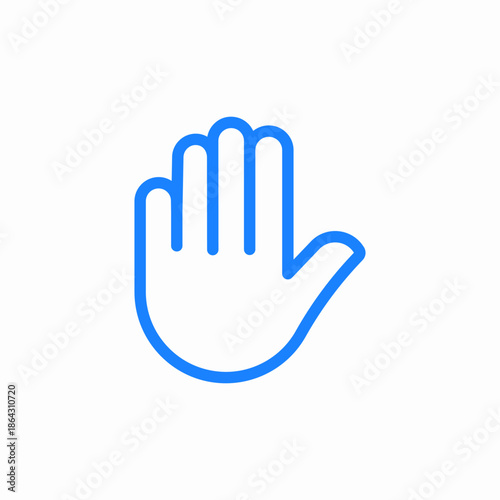left hand  icon sign vector
