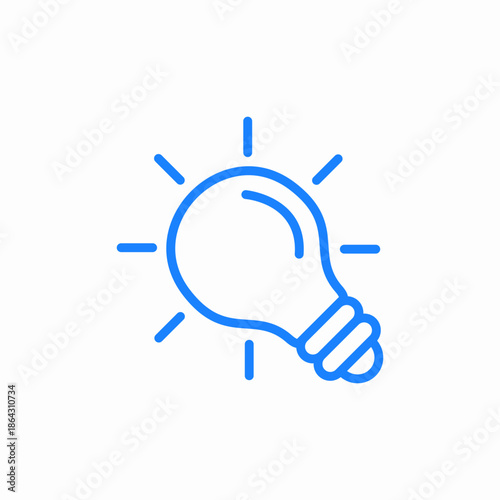 light bulb on icon sign vector